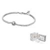 Pandora Shimmering Halo Tennis Adjustable 925 Silver Bracelet Women bracelets Multicolor 599416C01