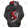 Yin-Yang Taichi Men's Hoodies Casual Clothing Vintage Tracksuit Sweatshirts Male Summer Tops Hooded Pullovers