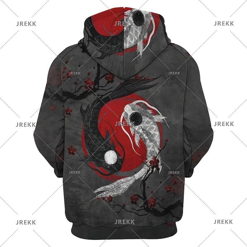 Yin-Yang Taichi Men's Hoodies Casual Clothing Vintage Tracksuit Sweatshirts Male Summer Tops Hooded Pullovers