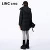Jinyujie Women's Mid-Length Loose Fit Duck Down Jacket