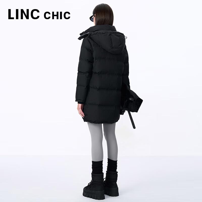 Jinyujie Women's Mid-Length Loose Fit Duck Down Jacket