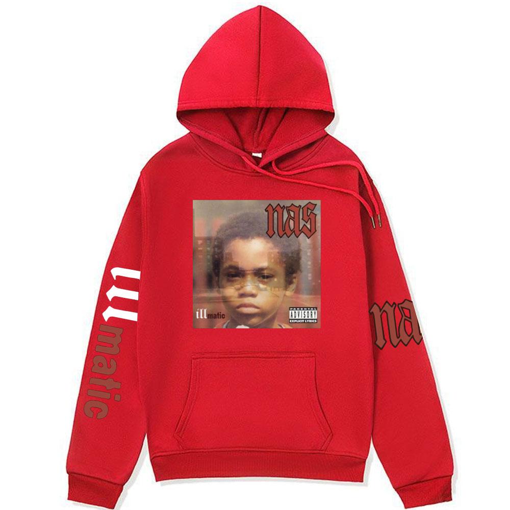 Худи с принтом обложки альбома рэпера Nas Illmatic Мужские Женские Весенняя Мода Лонгсливы Толстовки Оверсайз Худи Пуловер Мужской S