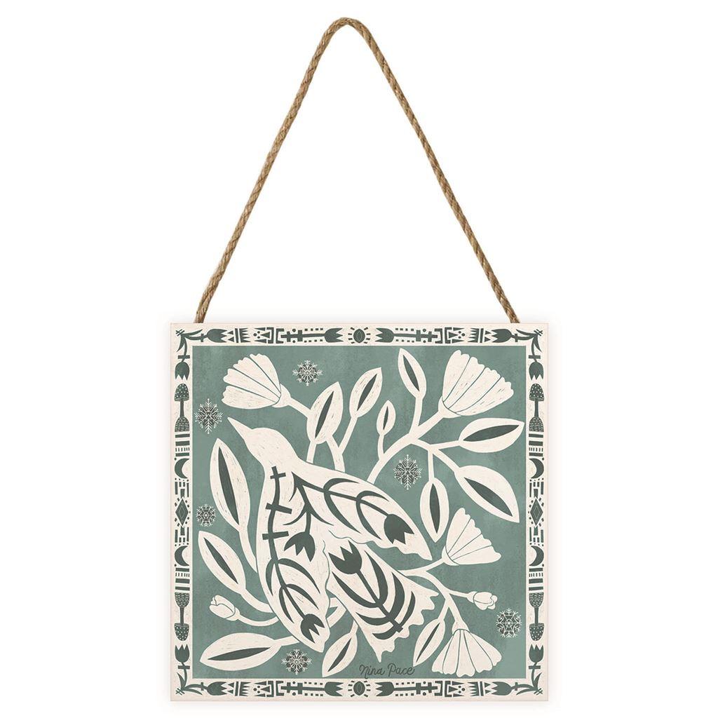 Nina Pace Frosted Branches Wooden Block