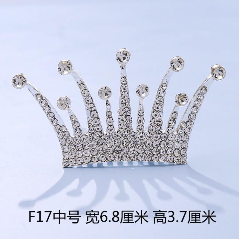 Crown Tiara Children's Princess Rhinestone Crown Hair Comb, Little Girl Birthday Gift Baby Hair Accessories Comb Accessories