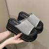 Fashion 8CM Women High Heels Summer Females Breathable Platform Slippers Chunky Sneakers Wedge Sandals Slides Shoes Zandalias De Mujer