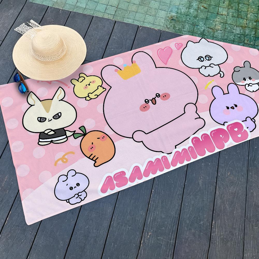 Cute Asamimichan Towel Yoga Gym Yoga Gym Lightweight Portable for Swimming Beach Travel Sports Accessories Sandproof