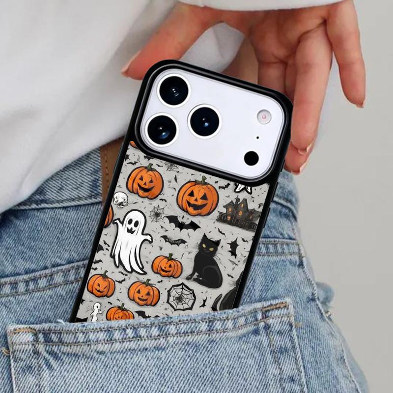 October Halloween Spooky Ghost Phone Case for iPhone 17ProMax 12 13 14 15 16e 17 Pro Max Plus Air Cover