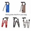 Adjustable 5-Section Aluminum Hiking Pole Shock Absorbing Lightweight Travel Stick for Hiking and Walking