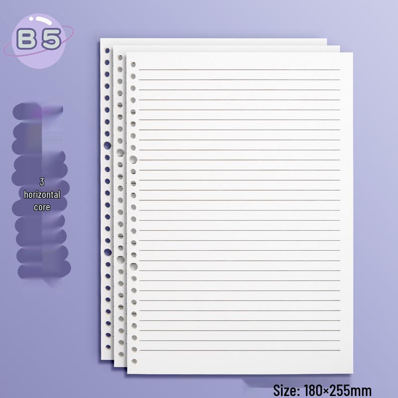 B5/A5 Loose-Leaf Leather Notebook with Removable Buckle - Perfect for Postgraduate Students