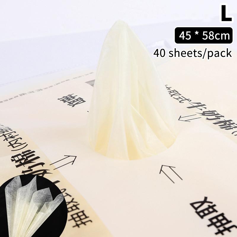 40 Pcs Milk Cotton Tissue Paper Florist Flower Wrapping Paper Diy Handmade Bouquet Crafts Gifts Packaging Wedding Party Supplies