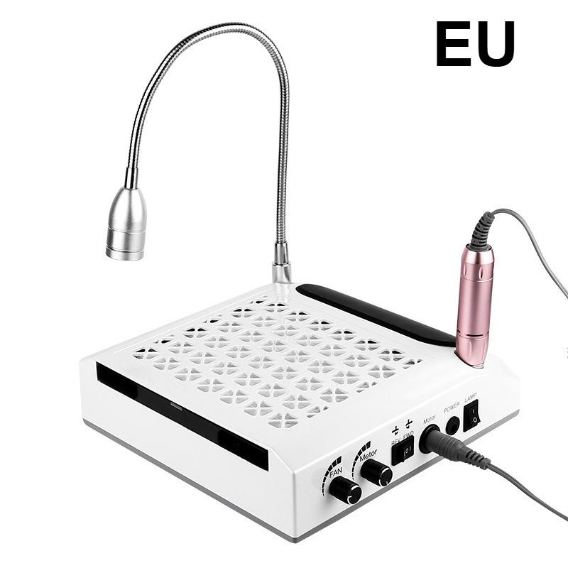 4-In-1 White Nail Art Vacuum Cleaner, Polishing Machine, Lighting, 80W New High-power Nail Art Machine, Low Noise Nail Tools
