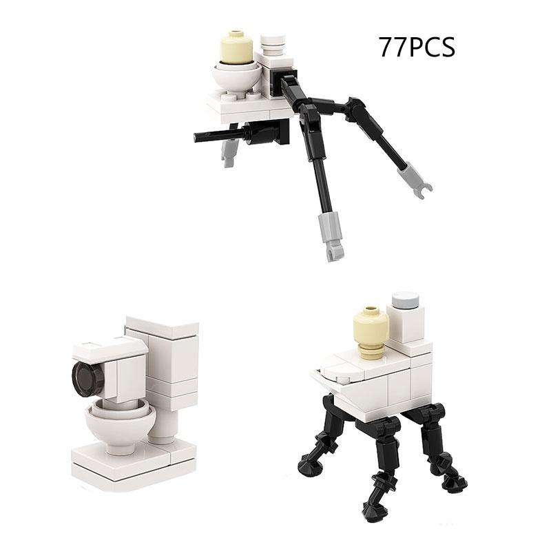 Skibidi Toilet Funny Building Blocks Set Creative Toy For Kids Plastic Material