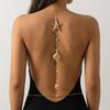 Conch Shell Back Drop Chain Boho Style Bikini Body Jewelry New Long Tassel Pearl Chain  Girls