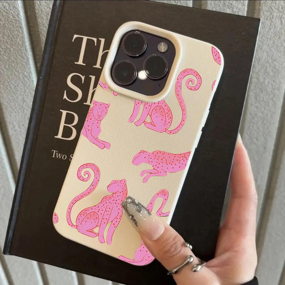 

HOT Luxury Pink Leopard Lichee leather pattern Phone Case For Redmi A5 A3 A1 14C 13 12 12C 10 9 9A 9T 9C 8 K60 Ultra Cover Redmi 10C