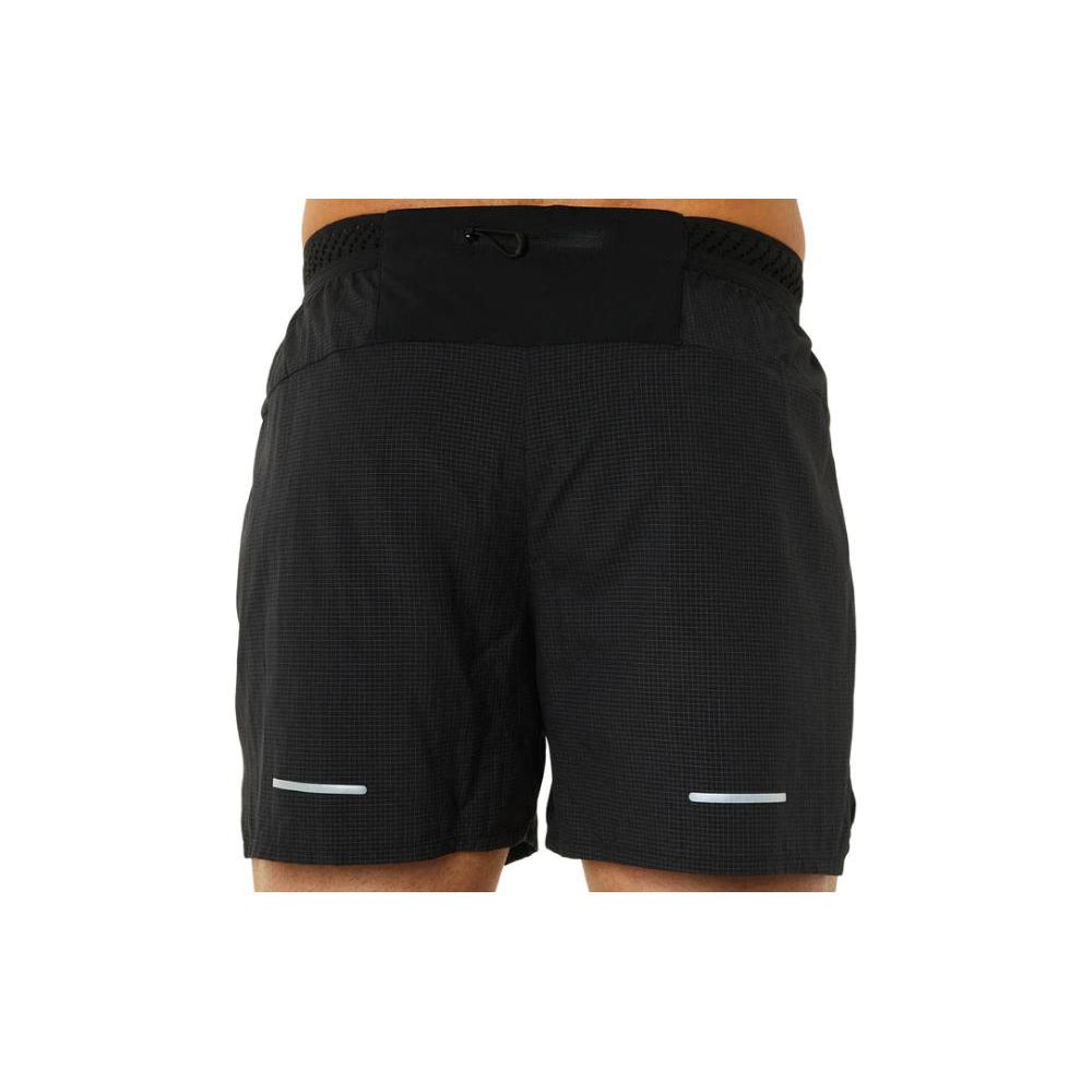 Asics Solid Logo Print Casual Shorts Men Shorts Black 2011C386-001