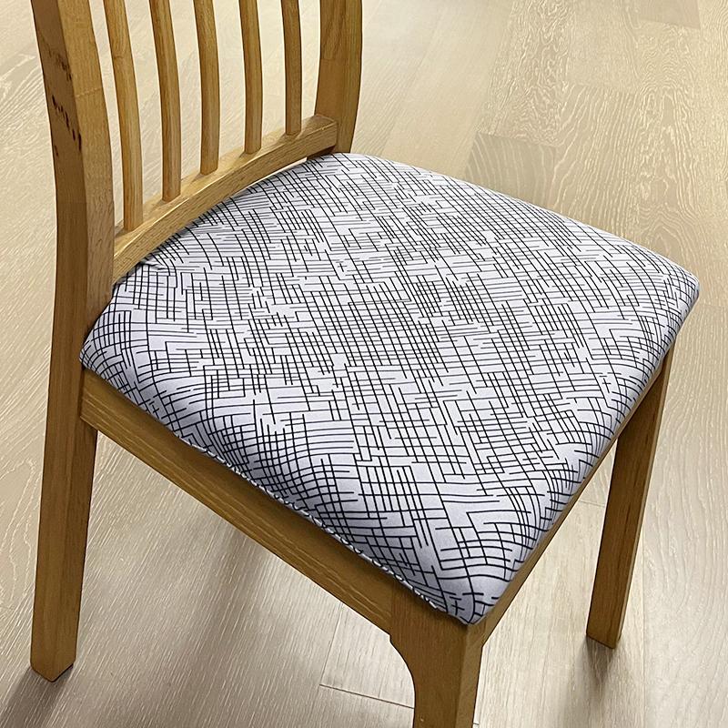 Potahy na židle do jídelny Strečový potištěný potah na jídelní židli Polstrovaný sedák na židli Slipcovers pro kuchyň, kancelář 1 ks