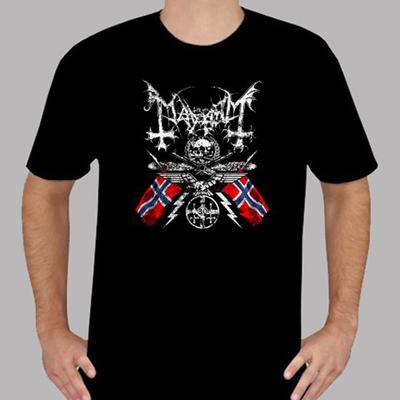 Mayhem Black Metal Grubu Logosu Siyah Unisex Tişört