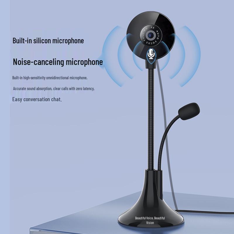 4K HD Webcam with Microphone for Desktop, Laptop, Streaming, Online Classes & Video Conferencing