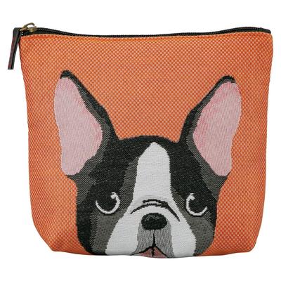 Marushin Wonderful Peace Love Eyes French Bulldog Dog and Cat Design Cosmetic Pouch (0765002000)