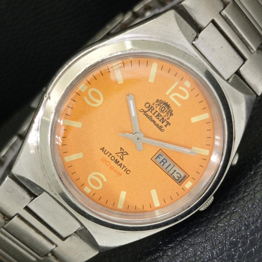 

ПОДЛИННЫЕ ВИНТАЖНЫЕ МУЖСКИЕ АВТОМАТИЧЕСКИЕ ЧАСЫ ORIENT ЯПОНИЯ С БЕЖЕВЫМ ЦИФЕРБЛАТОМ a500751-5 R154-a500751