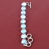 Larimar Bracelet Gemstone Bracelet Elegant Jewelry 925 Sterling Silver Bracelet Adjustable Chain Bracelet Handmade Bracelet Engagement Gifts