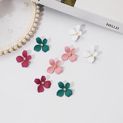 925 Silver Daisy Flower Earrings - Fresh, Colorful Candy Paint Petals