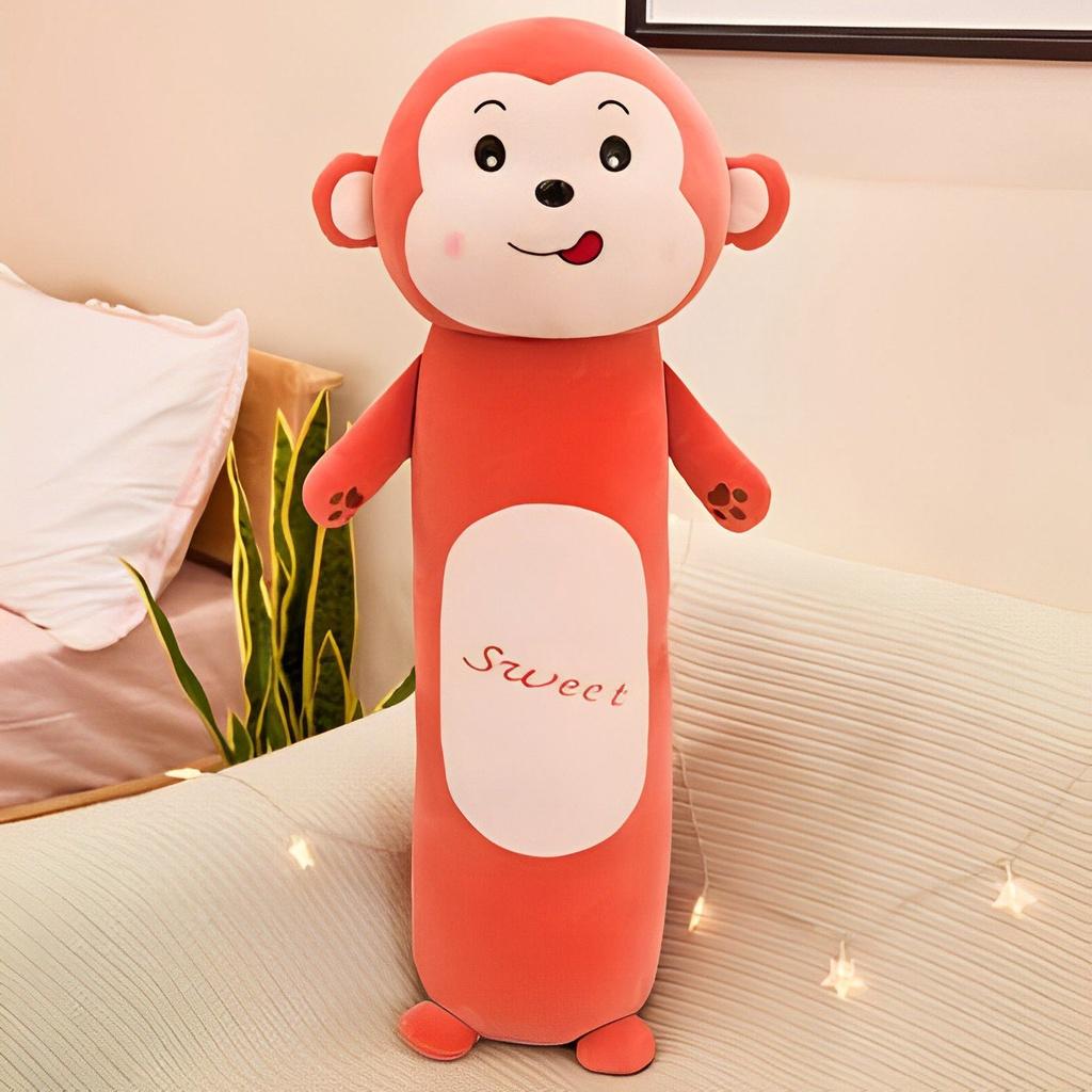 Soft Monkey Plush Pillow 55/70/90/110cm Cute Room Decor Kids Boys Girls Gifts