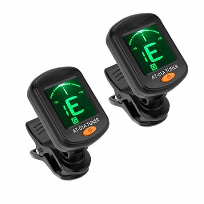 Accordatore per chitarra AROMA AT-01A LCD Clip on per chitarra acustica basso ukulele violino 2 pezzi
