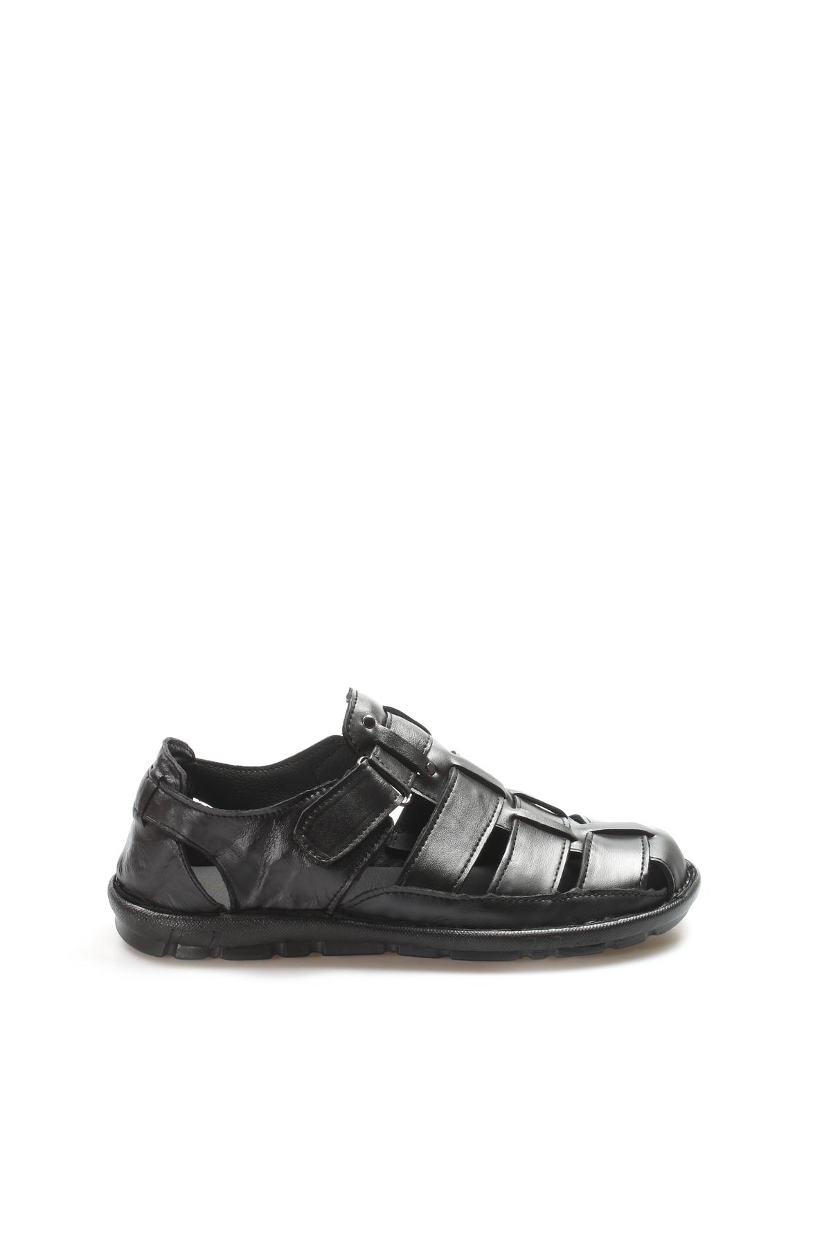 

Классические мужские сандалии из натуральной кожи черного цвета с полиподошвой Ee15927131431 40