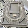 Creative Beading Tray for DIY Projects Flocking Bead Board Jewelry Making Organizer Tray Convenient Bead Sorting Board