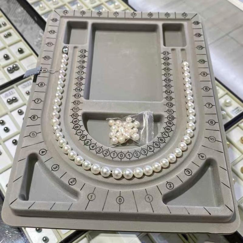 Creative Beading Tray for DIY Projects Flocking Bead Board Jewelry Making Organizer Tray Convenient Bead Sorting Board