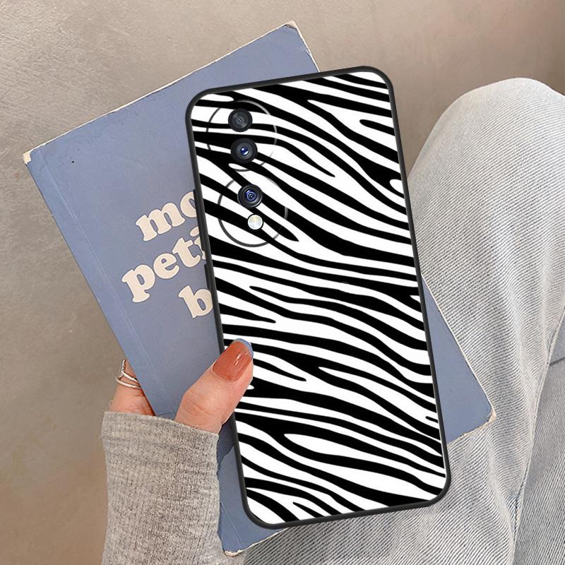 Zebra Skin Case For Honor Magic 8 Pro 5 6 7 Lite Cover For Honor 400 200 90 70 50 X8a X8b X9a X9b X9c