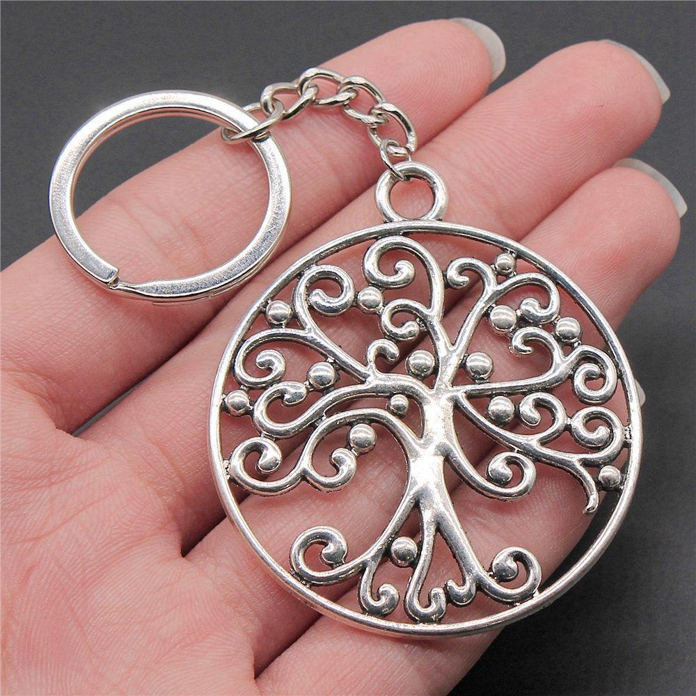 28mm Schlüsselanhänger Lebensbaum Kabbalah Hochzeitsschmuck Zubehör QY054