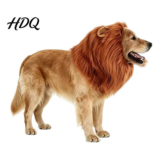 Lion Mane for Small Medium Large Dogs Dog Costume with Ears Realistic Wig Pet Costumes Funny Festival Party Supplies & Breeds Halloween Cosplay