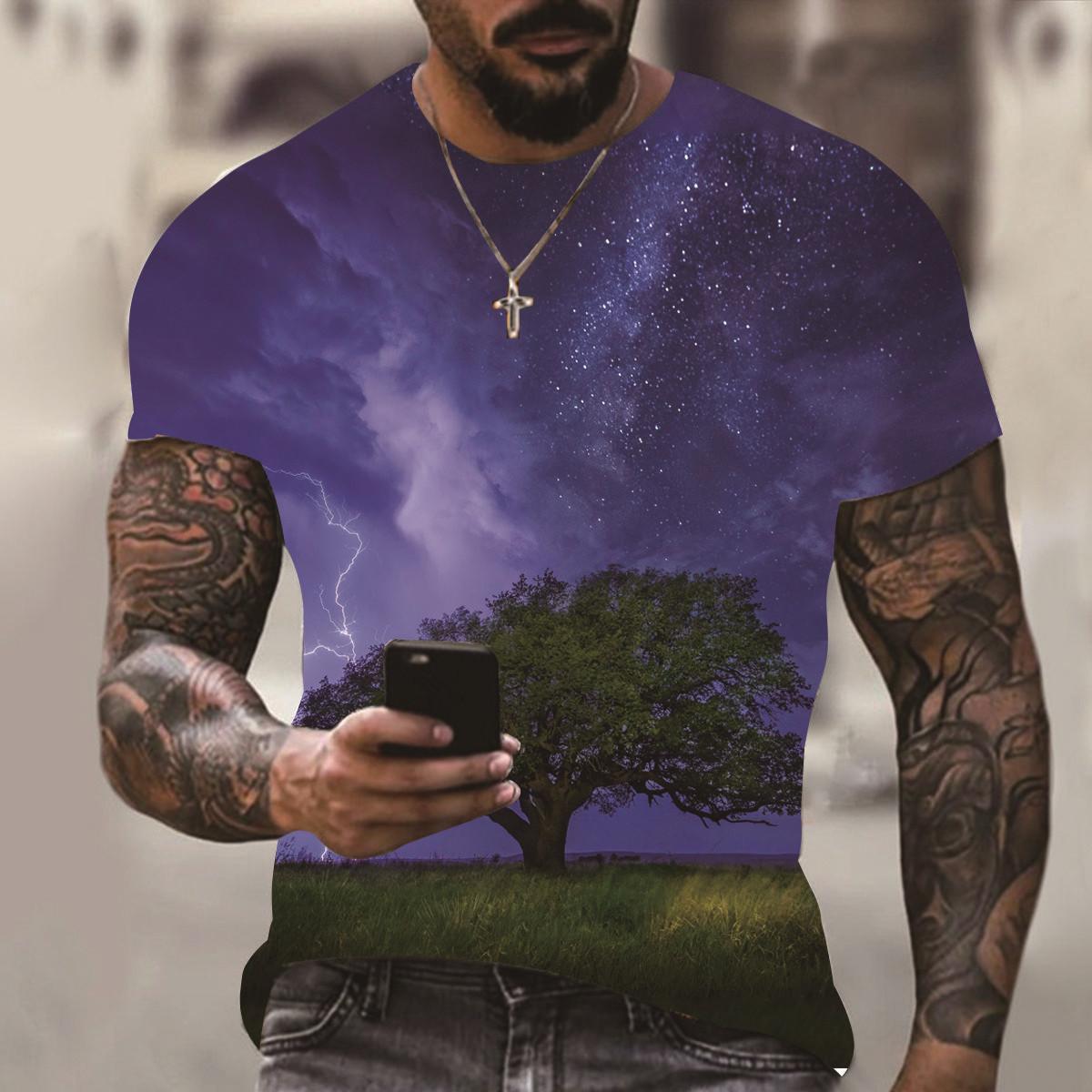 

Летняя мужская футболка большого размера, повседневная футболка с молнией и крутым 3D цифровым принтом для мужчин, уличная футболка с круглым вырезом и короткими рукавами 5XL