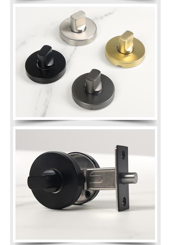 Universal Keyless Bathroom Door Lock Set, Multi-Color Options for Home or Hotel
