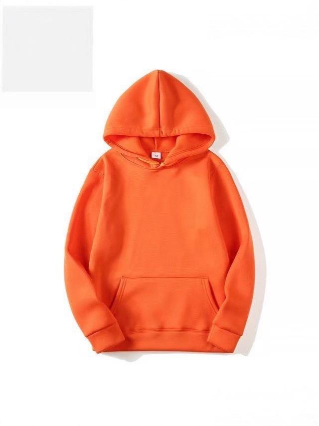 Europe Unisex Fleece Hoodie - Autumn/Winter Solid Color