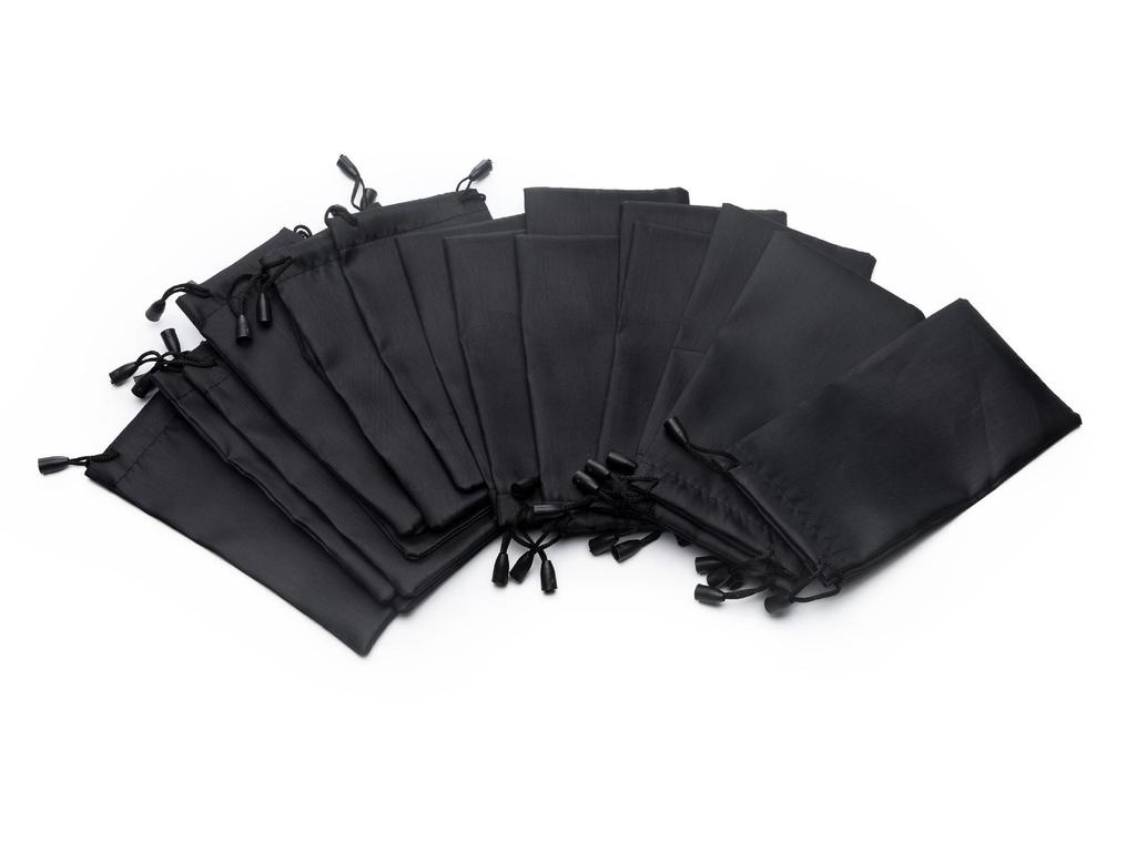 Black Drawstring Sunglasses Pouch - Thickened Portable Eyeglass Bag