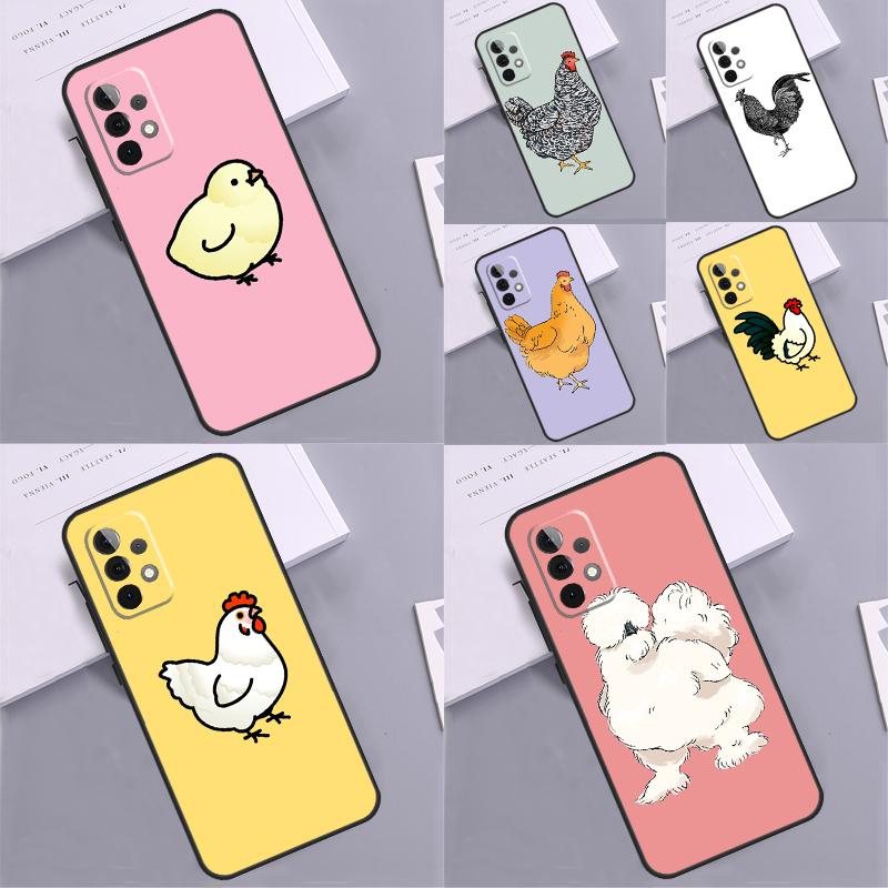 Chubby Chicken For Samsung Galaxy A54 A34 A14 A36 A56 A26 A16 A15 A55 A53 A33 A35 A22 A32 A52 A05 A06 Case