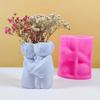 Couple Doll Silicone Mould for Flower Pots Vase Mold Concrete Cement Epoxy Resin