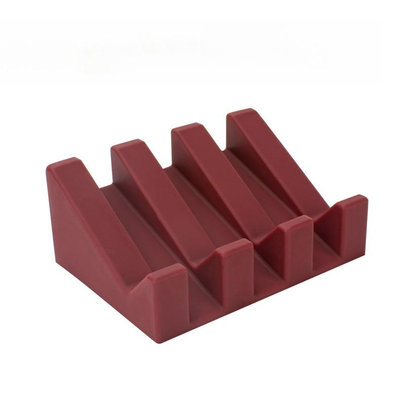 New Kitchen Bathroom Anti-slip Sink Tray Creative Washing Table Soap Tray Free Punch Drain Rack Silicone Drain Soap Box 1Pcs