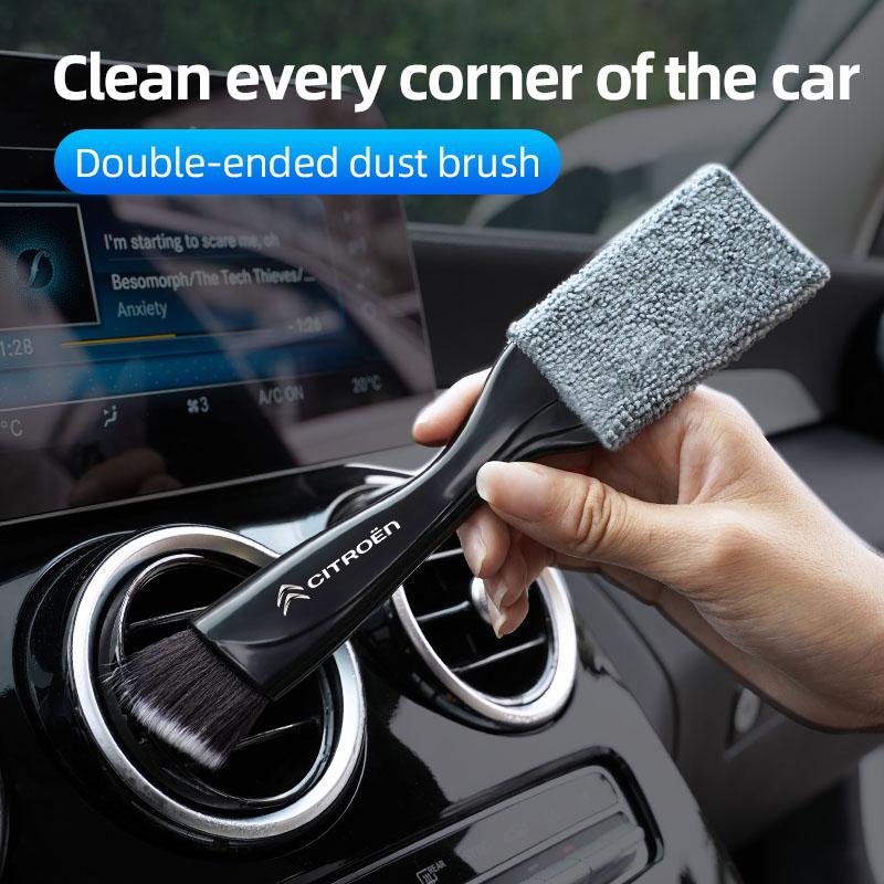 Car 2 In 1 Car Interior Cleaning Brush Dust Tool For Citroen C1 2CV VTS DS5 RD3 Cross Berlingo Xsara Grand Picasso Jumper Cactus aki256