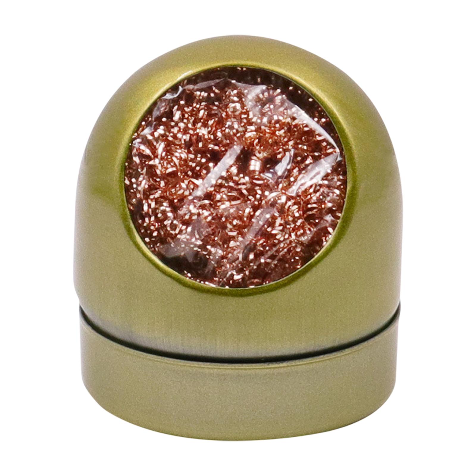 

Metal Wire Stand Welding Desoldering Solder Iron Tip Dross Cleaner Cleaning Steel Ball Mesh Filter золотой