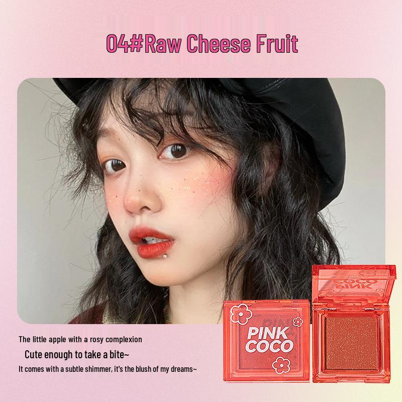 

PINKCOCO Long-lasting Rosy Blush Rouge - Matte with Fine Shimmer, Non-Powdery Pinkish Finish.