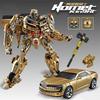 Non-Toxic 28Cm Transformation Robot Toys Gold Optimus Prime Bumblebee Action Figure Partial Alloy Commander Toys Truck Car Children'S Gift