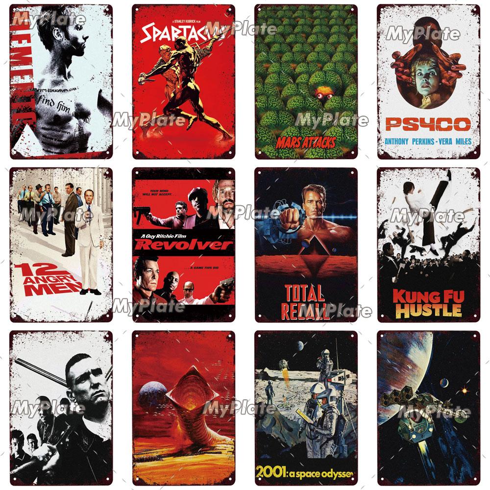 Science Fiction Film Poster Metall Zeichen Vintage Plaque Zinn Zeichen Platte Wand-dekor Für Club Mann Cave Kunst Malerei film