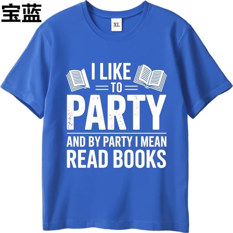 Daily Wear Summer Boys tshirt I Like To Party And By Party I Mean Read Books Short Sleeve Breathable O Neck Top Tees