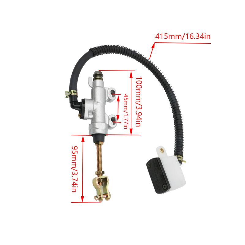 Universal Motorcycle Rear Foot Hydraulic Brake Pump Quad Dirt Bike Pit Brake Master Cylinder ATV Motorbike Brakes  Accessories