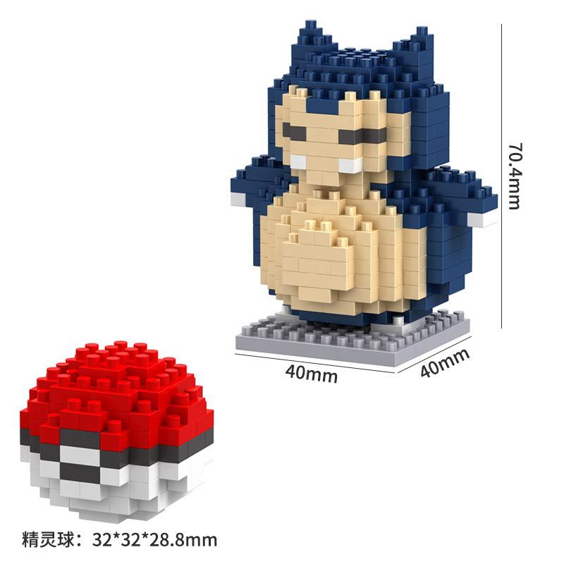 Pokemon 81 Style Pokemon Blocks Building Blocks Kawaii Cartoon Picachu Animal Mini Model Education Game Graphics Pokemon Toys