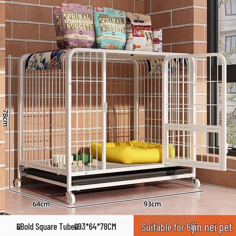 Large Pet Cage: Multi-Sized Dog & Cat Enclosure with Toilet Space
